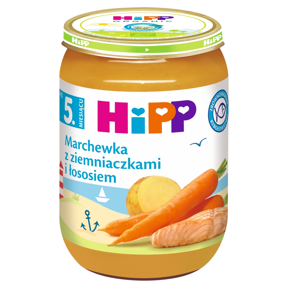 HiPP Marchewka z ziemniaczkami i łososiem, 190g Kod producenta 9062300123613