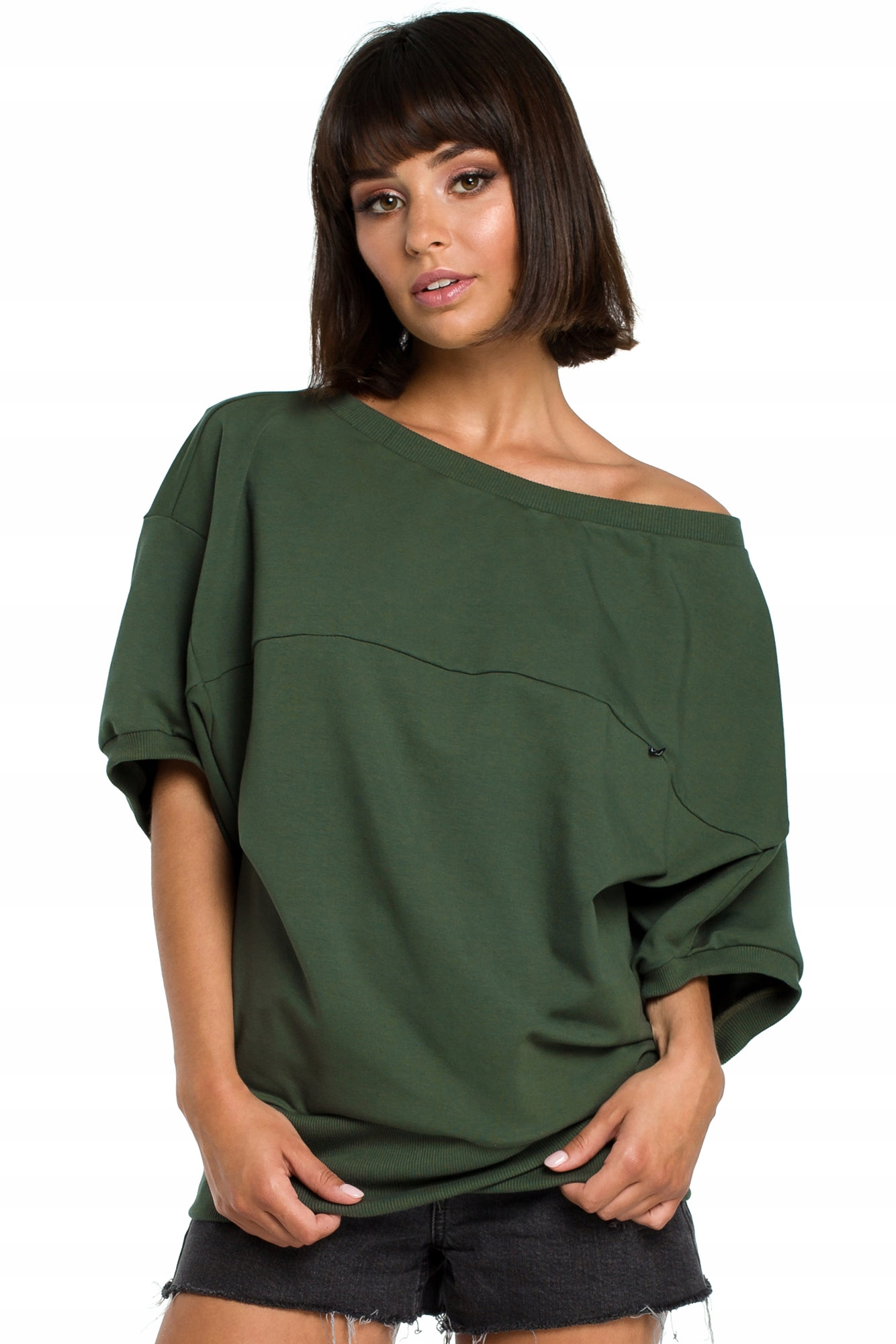 

Be B079 Bluza Z Kimonowymi Rękawami (L/XL) Khaki
