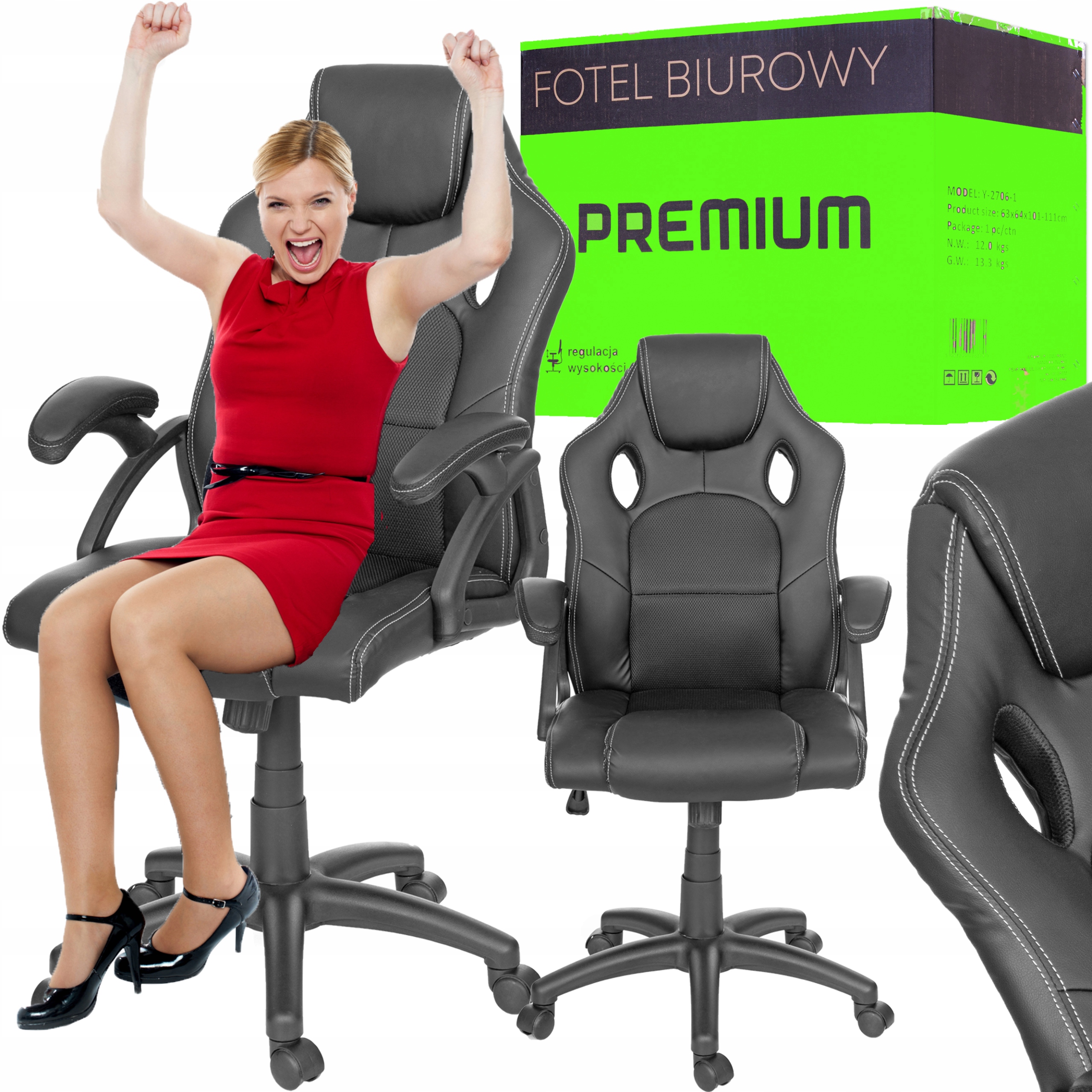 

Fotel Biurowy Obrotowy Gamingowy Gracza Krzesło XL