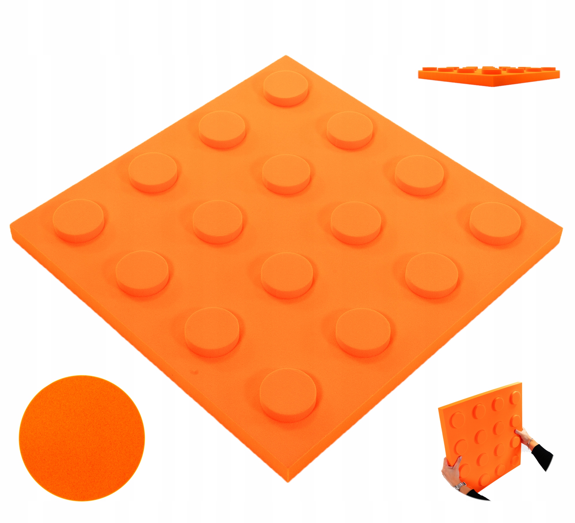 Klocek akustická pěna 50x50 gr. 4 cm Decor panel měkká dekorace atesty