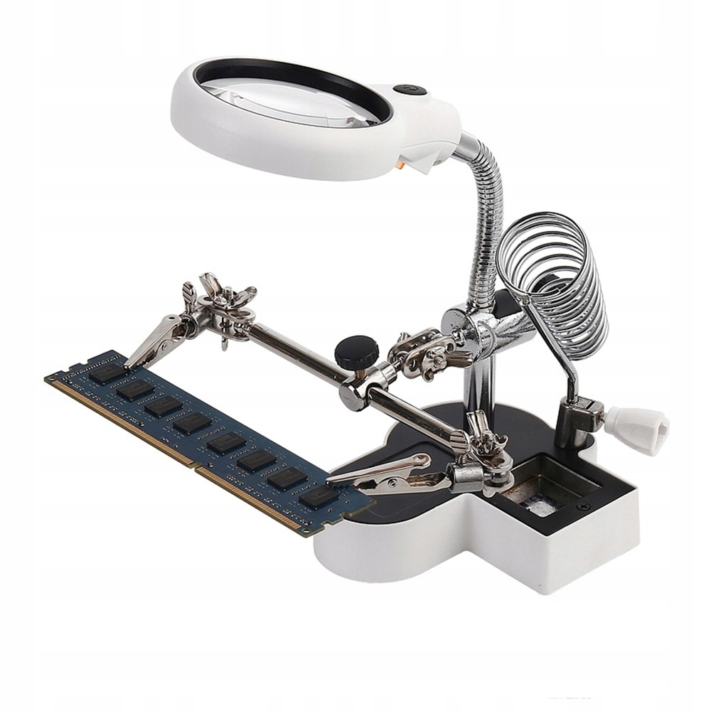 Uchwyt Panelowy Trzecia Ręka z Podświetleniem Led do Lutownic Montażowy