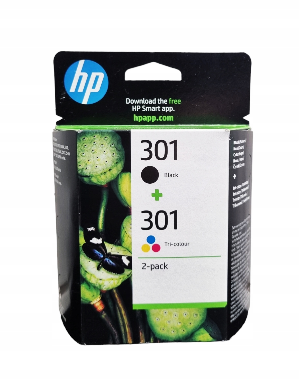 Набір 2x HP N9J72AE 301 Black Ink + Color FV Стан упаковки: оригінальний