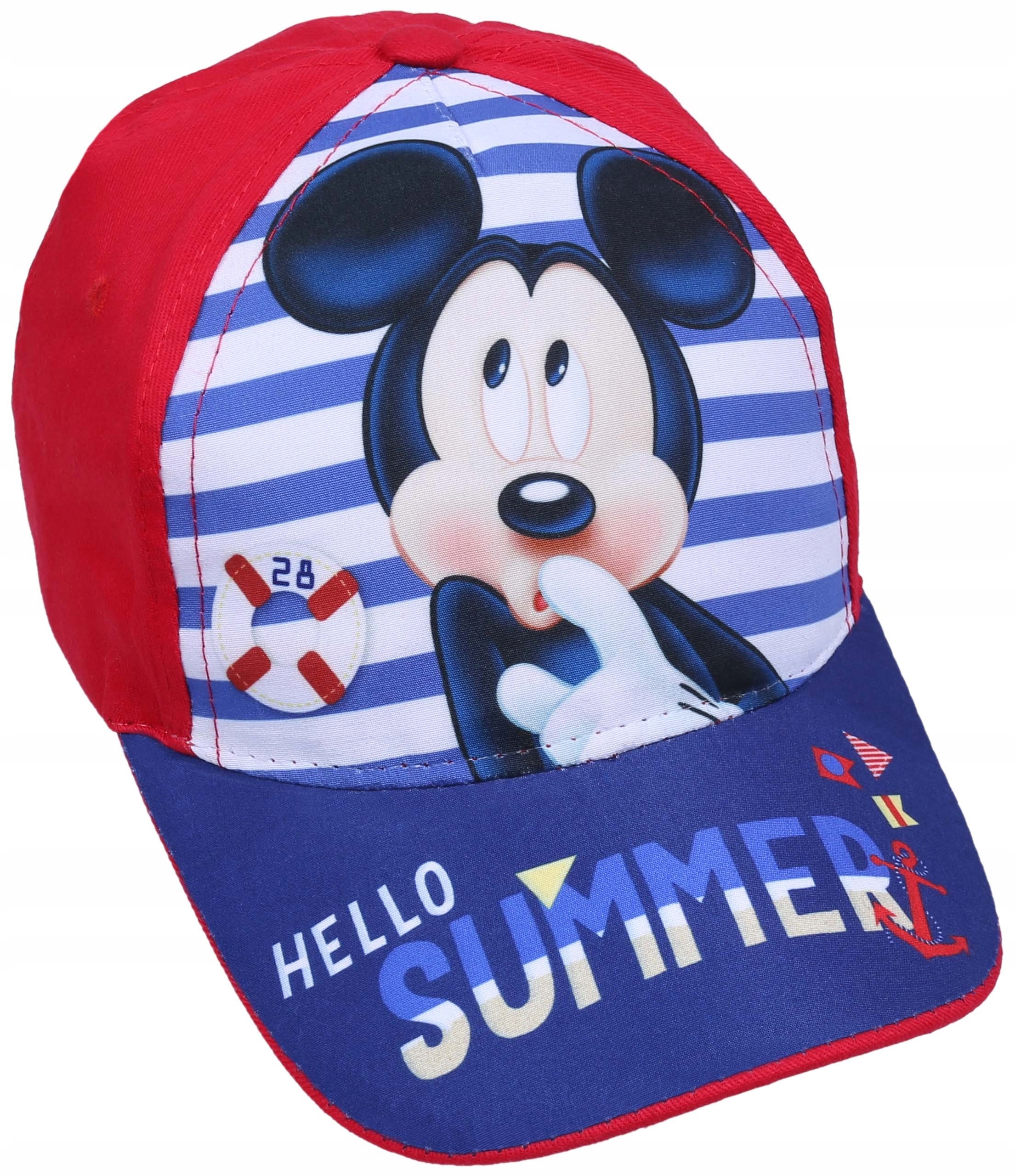 

Czerwona, chłopięca czapka z daszkiem Mickey 54 cm