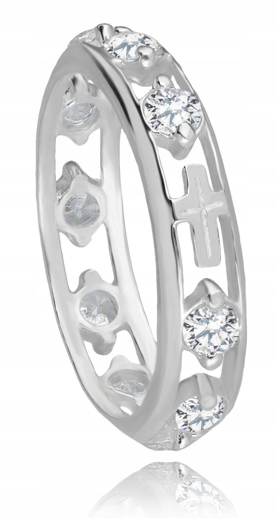 Růženec Na Prst, Stříbrný Prsten Se Zirkony, Růženec 26