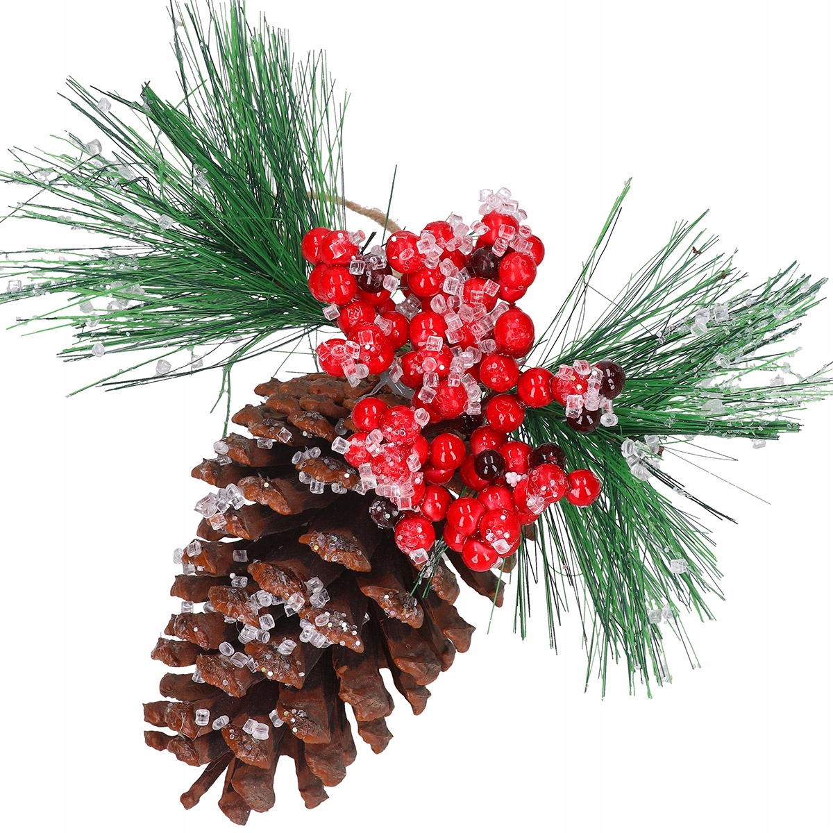 KULKI BOMBKI SZTUCZNE OWOCE NA DRUCIKU STROIK Kolor odcienie brązu i beżu odcienie czerwieni odcienie zieleni