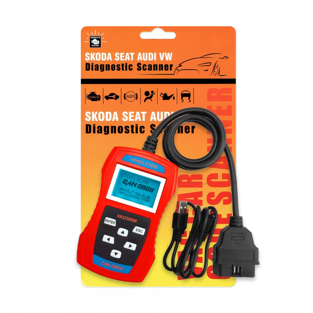 

Skaner Tester Diagnostyczny OBD2 do Volkswagen Vag
