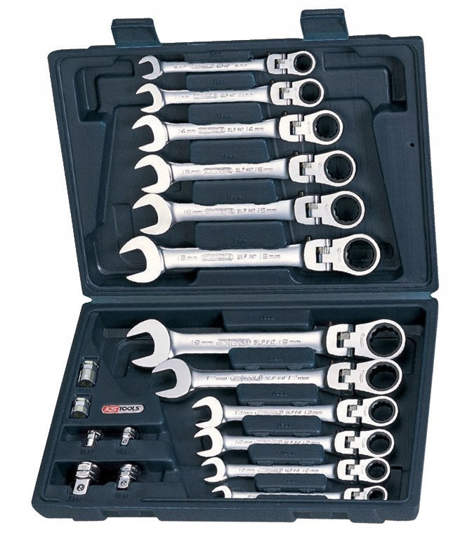 Sada kĺbových plochých kľúčov s račňou 503.4868 Ks Tools