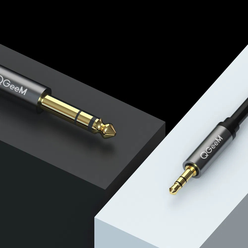 KABEL Aux Audio Mały Jack Duży Jack 3.5 to 6.35 Model QG-AU02