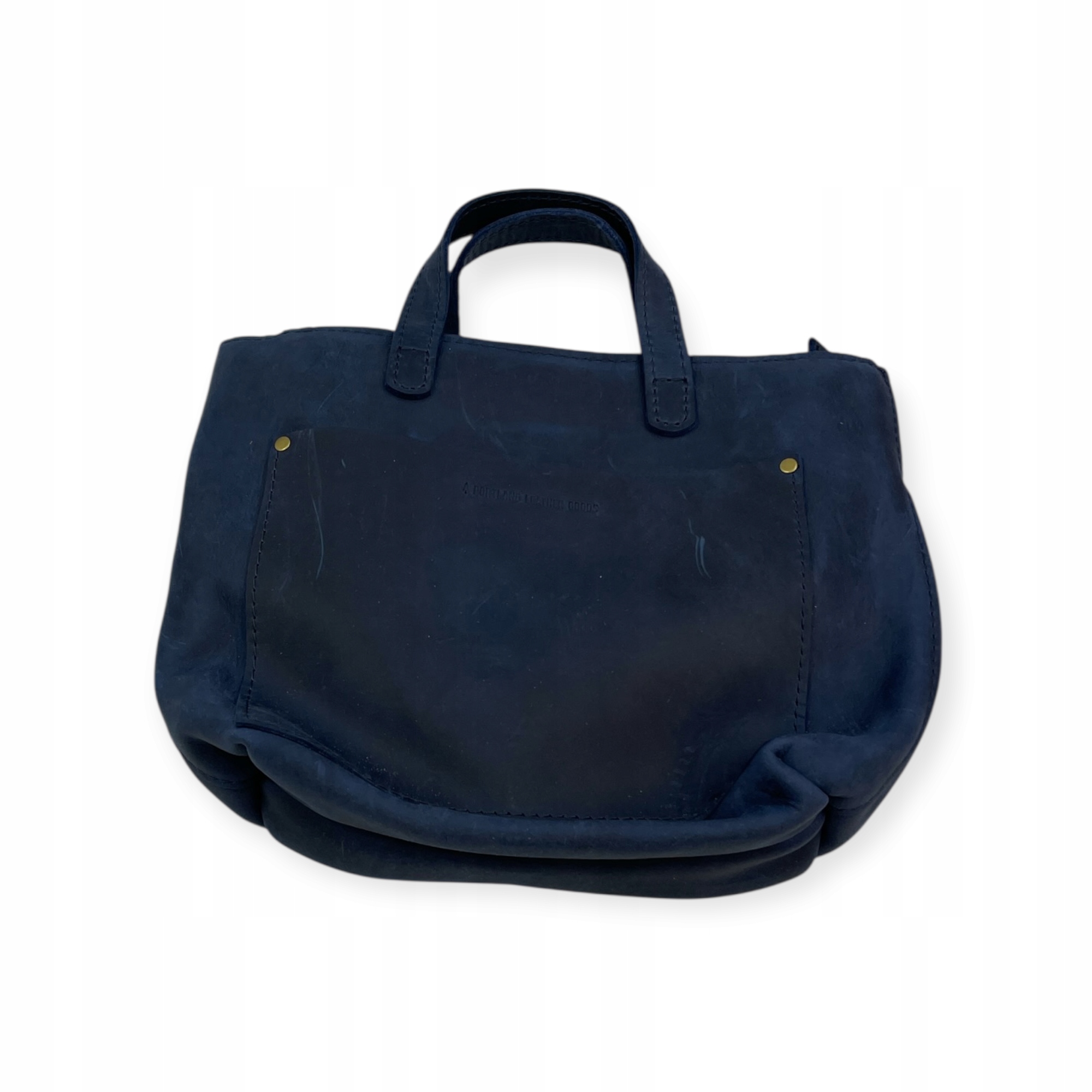 Tmavě modrá kožená kabelka – klasická, elegantní a prostorná