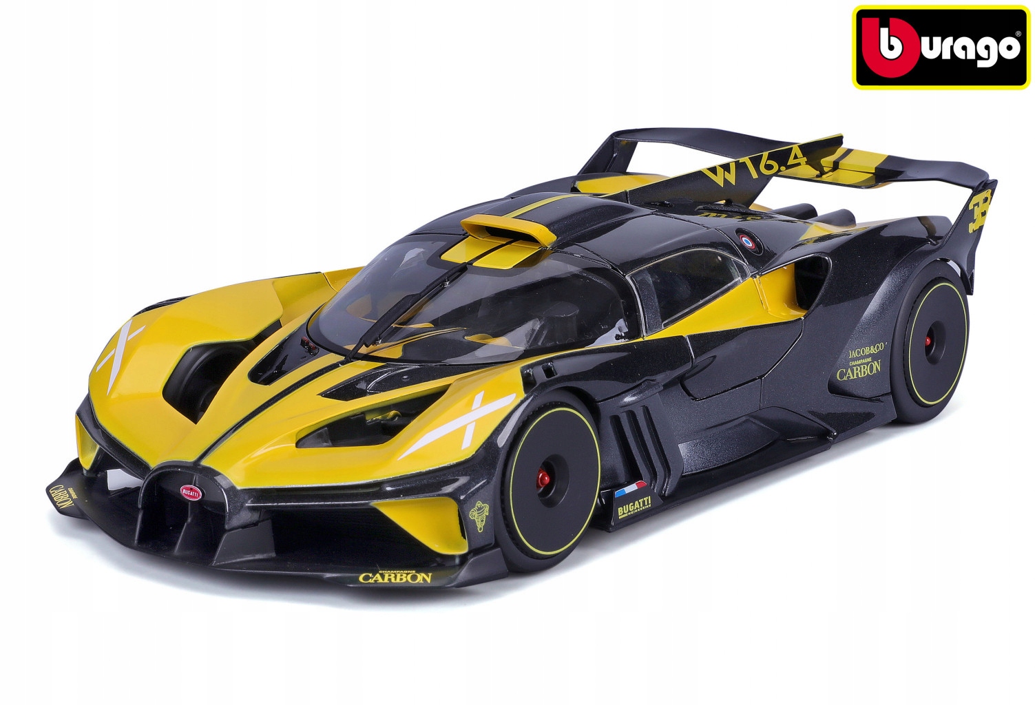 Bburago 1:18 Top Bugatti Bolide Yellow/Black