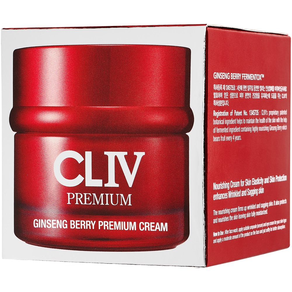 CLIV Premium Ujędrniający Przeciwstarzeniowy Krem Do Twarzy Żeń Szeń 50ml