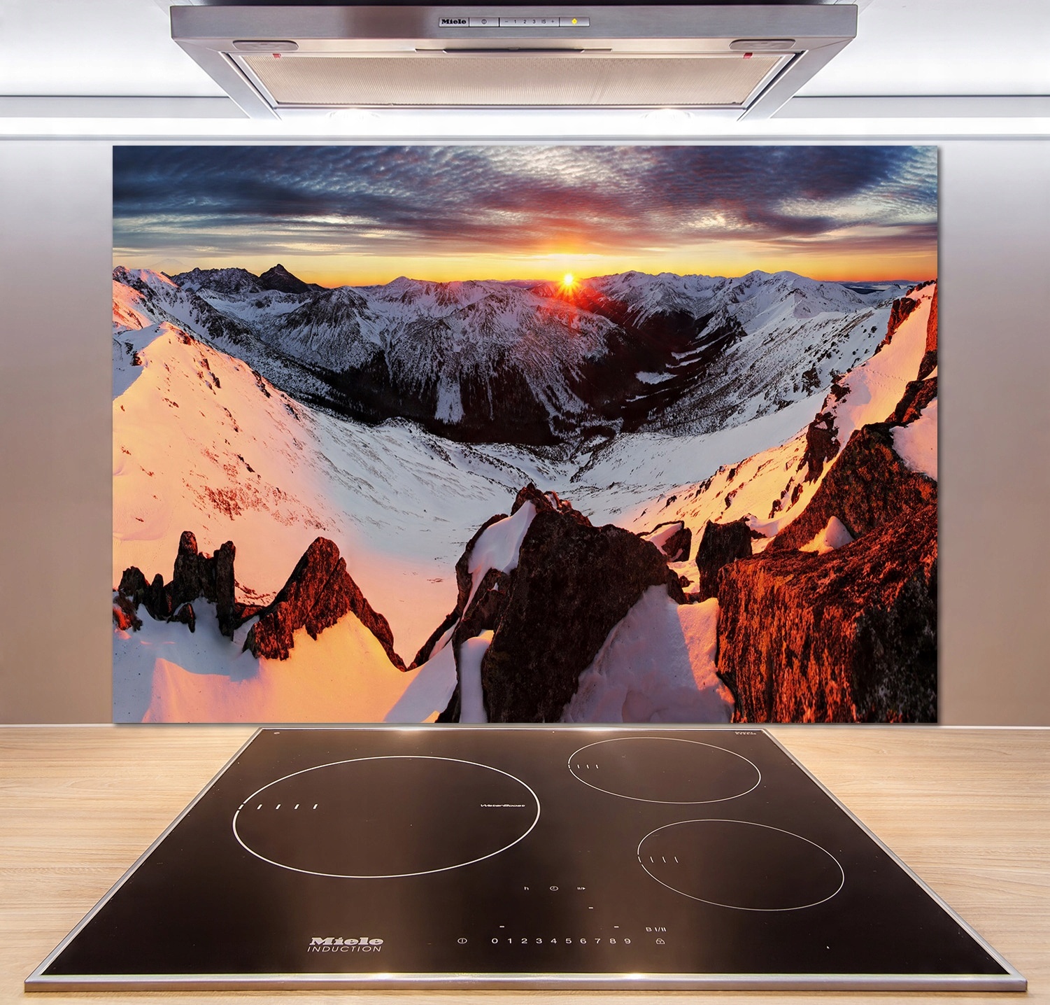 

Panel między meble w kuchni Góry zimą 100x70 +klej