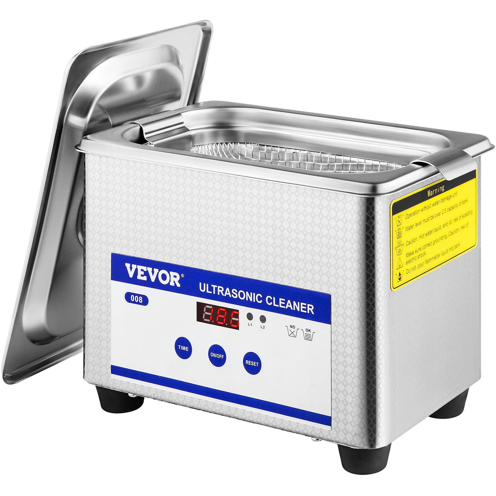 Myjka Ultradźwiękowa Cyfrowa Z Timerem Do Mycia Części Biżuterii 0,8L 35W