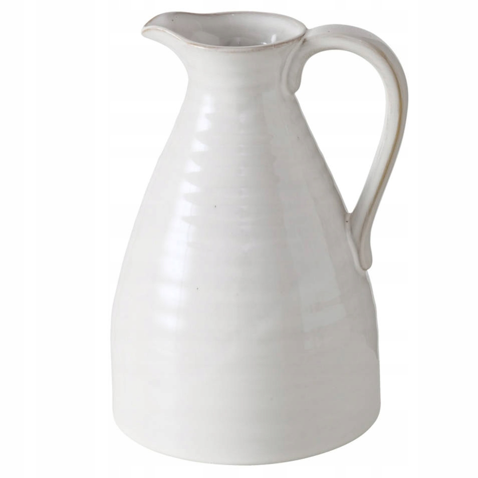 DZBANEK DO NAPOJÓW ceramiczny biały ELEGANCKI
