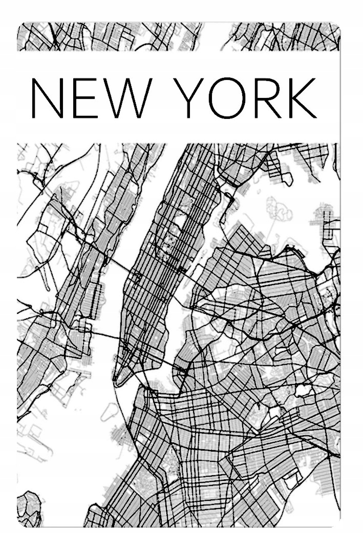 

Magnes na lodówkę Nowy York mapa New York