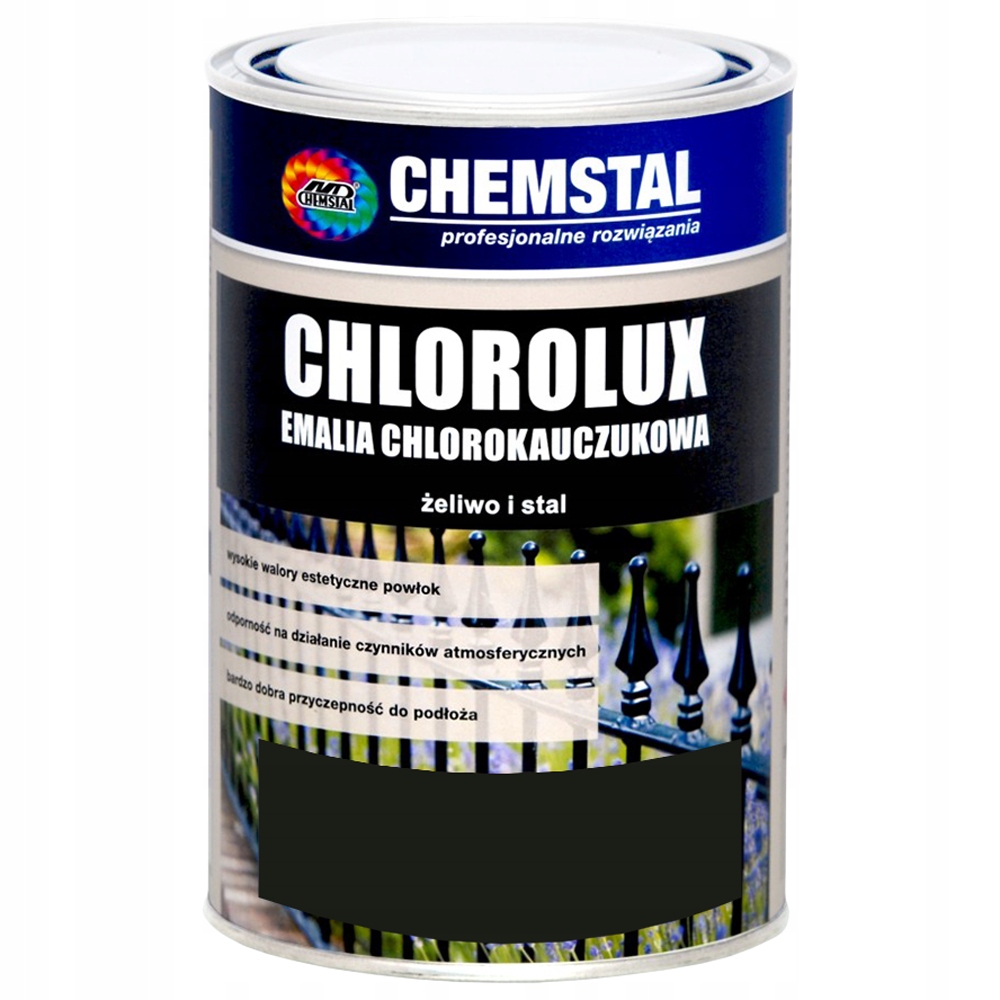 Emalia chlorokauczukowa Chlorolux Chemstal Czarny 5L