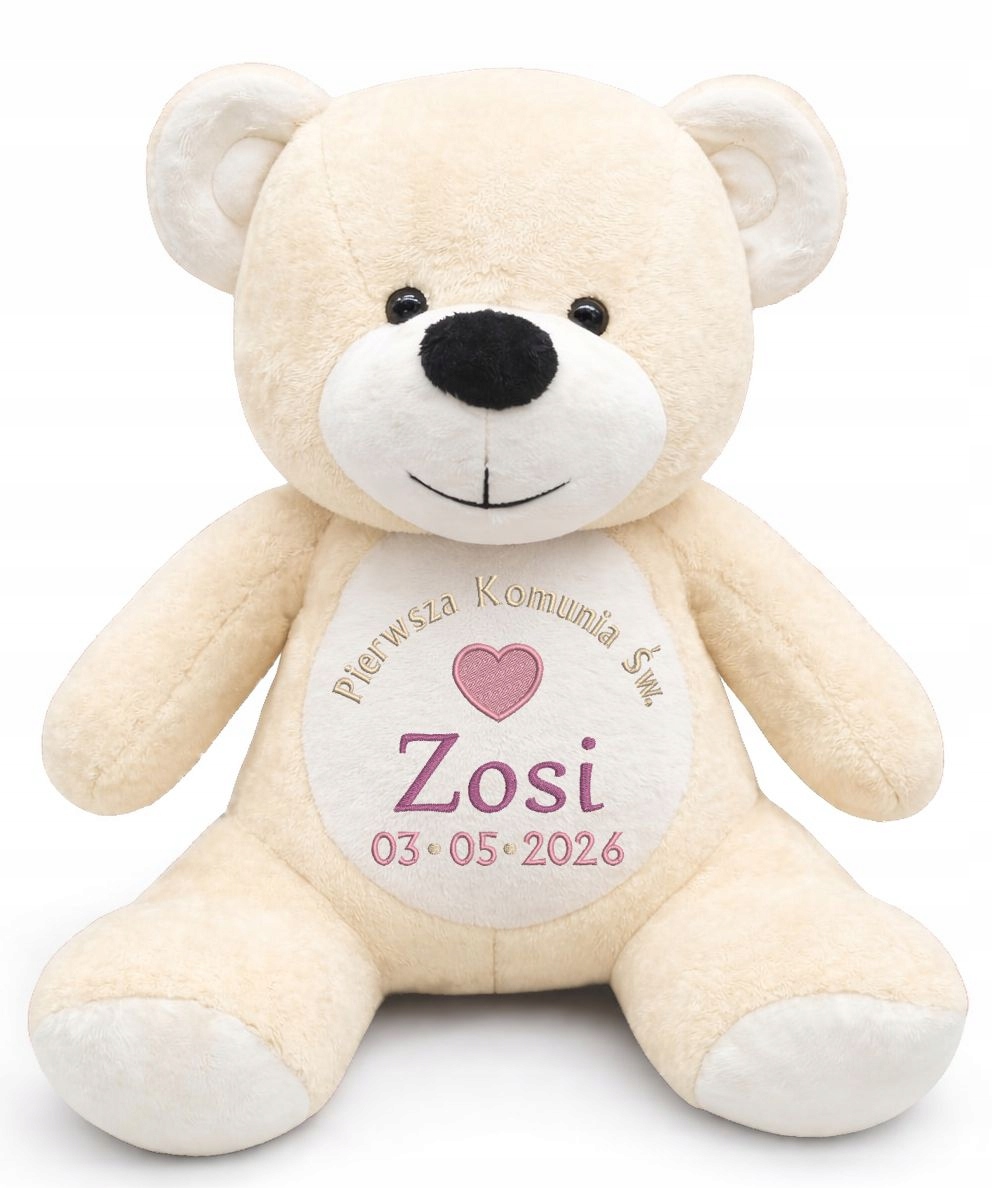 Personalizovaný medvídek pro první svaté přijímání – Jméno a datum Komunijní památka