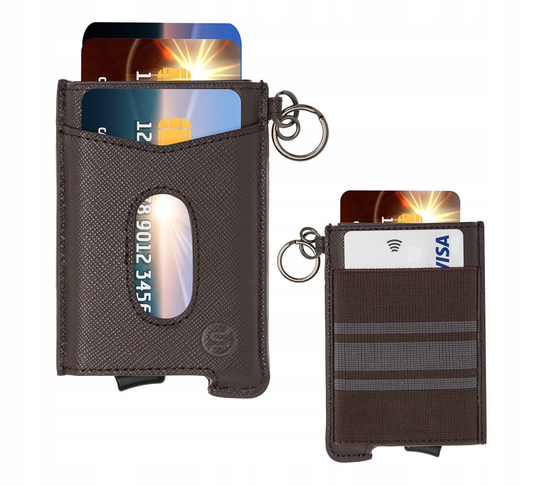 

Portfel męski skórzany na karty ochrona Rfid 9098
