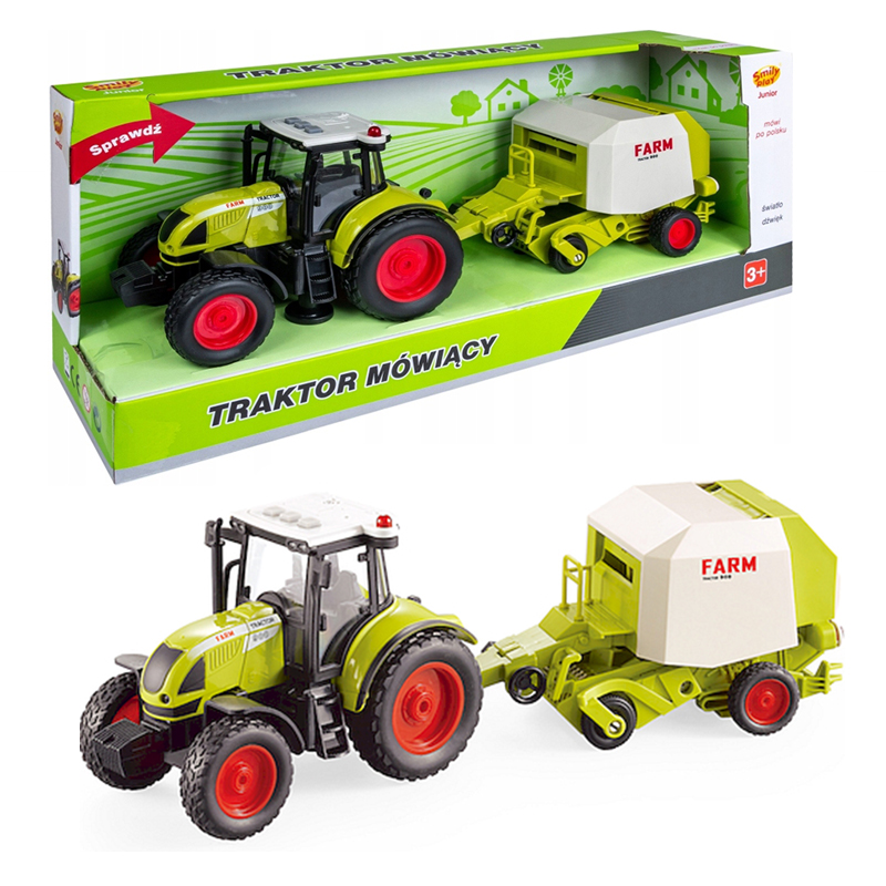 

Mówiący Traktor Ciągnik z prasą do belowania