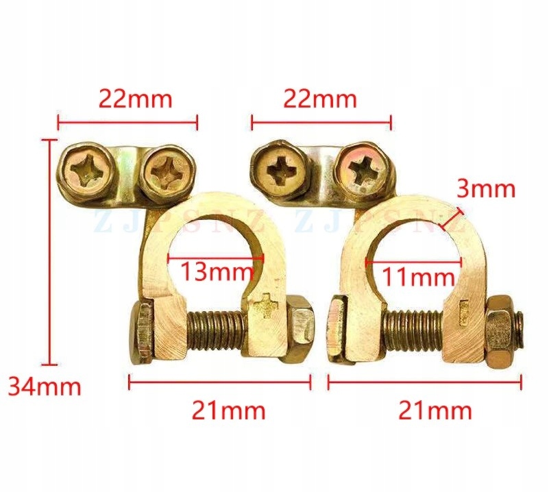 KLEMY KLEMA AKUMULATORA MOSIĄDZOWANE ZESTAW 2szt Producent części Mar-pol