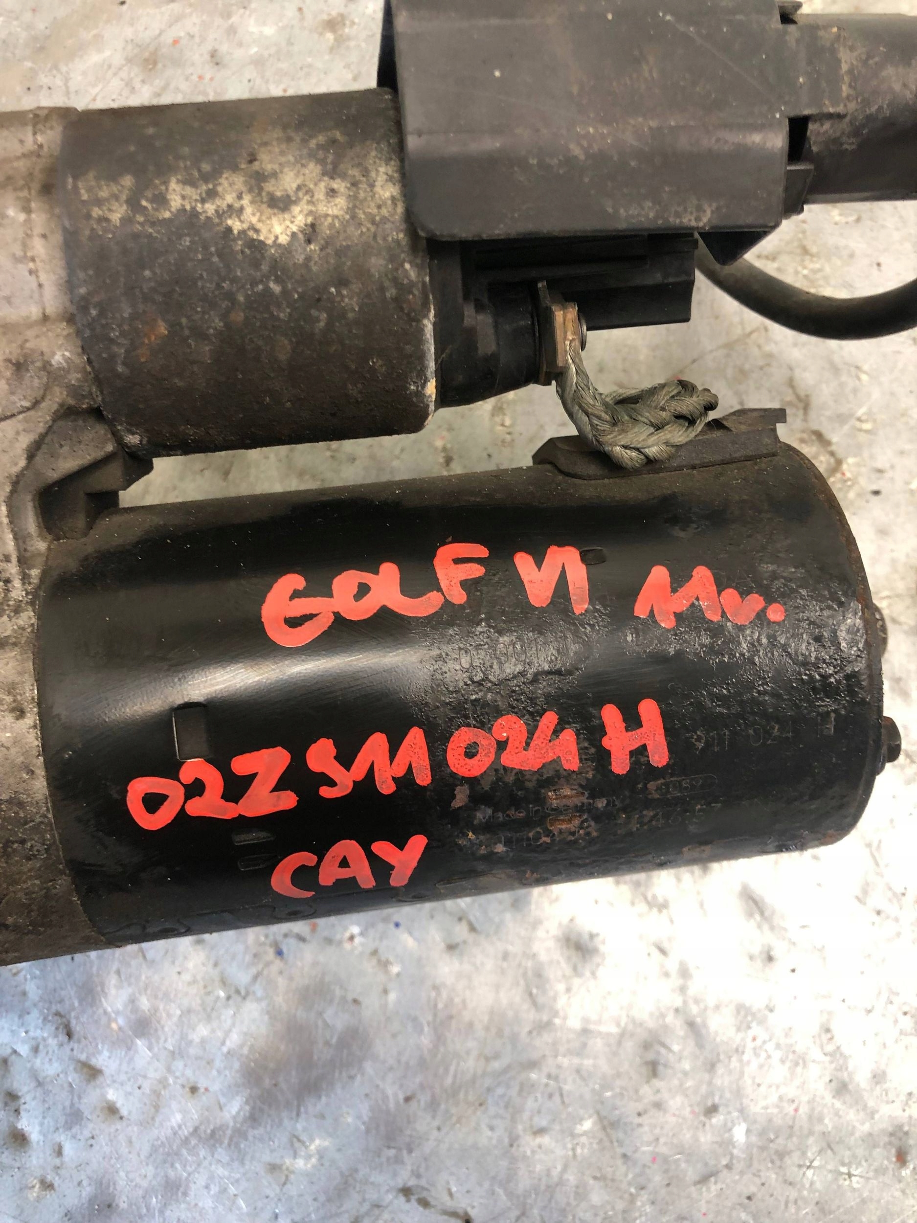 starter 1.6 TDI CAY VW GOLF VI 02Z911024H