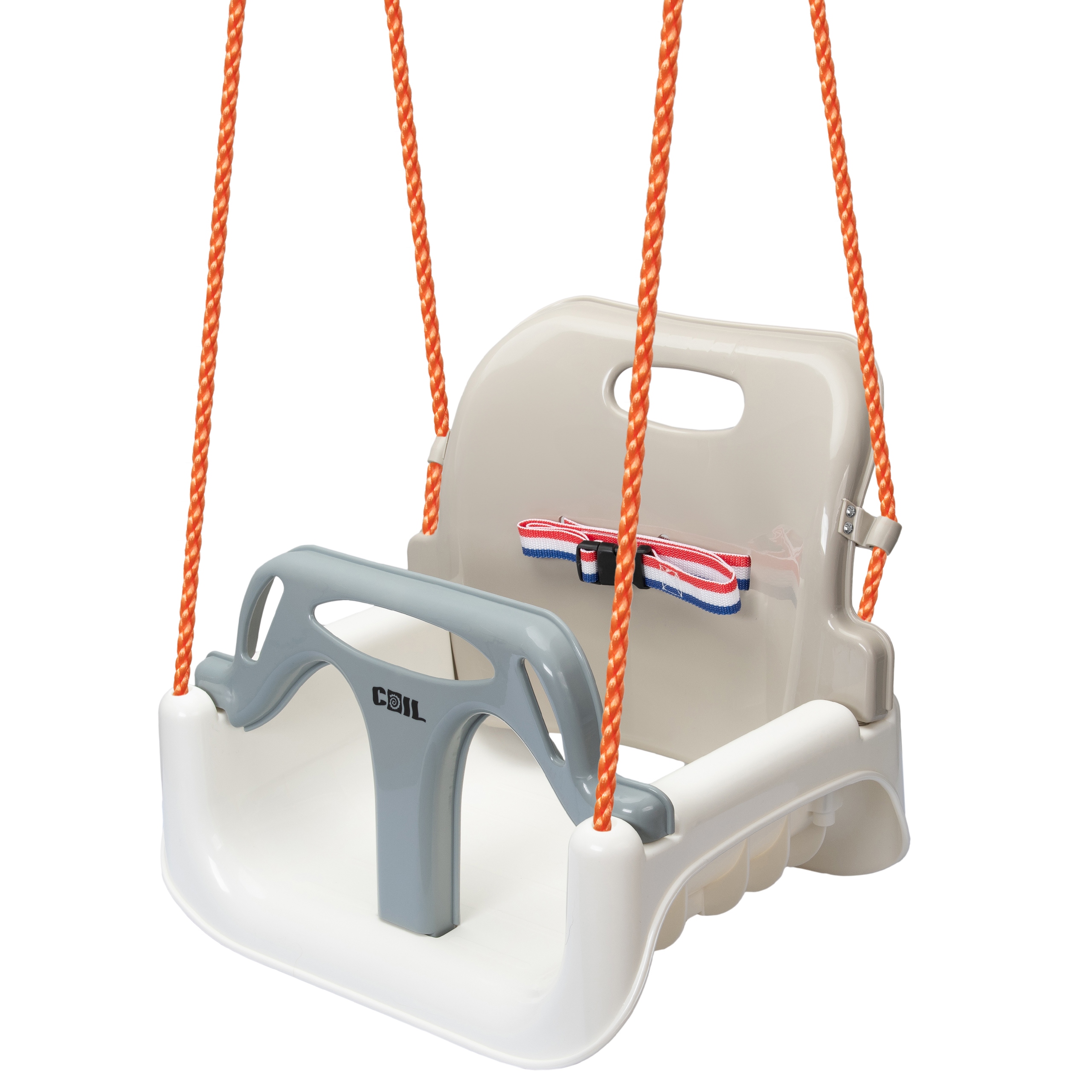 HUŚTAWKA DLA DZIECI OGRODOWA FOTEL WISZĄCY MOCNA 3w1 KUBEŁKOWA PASY BEŻOWA Kod producenta C0348-BEIGE