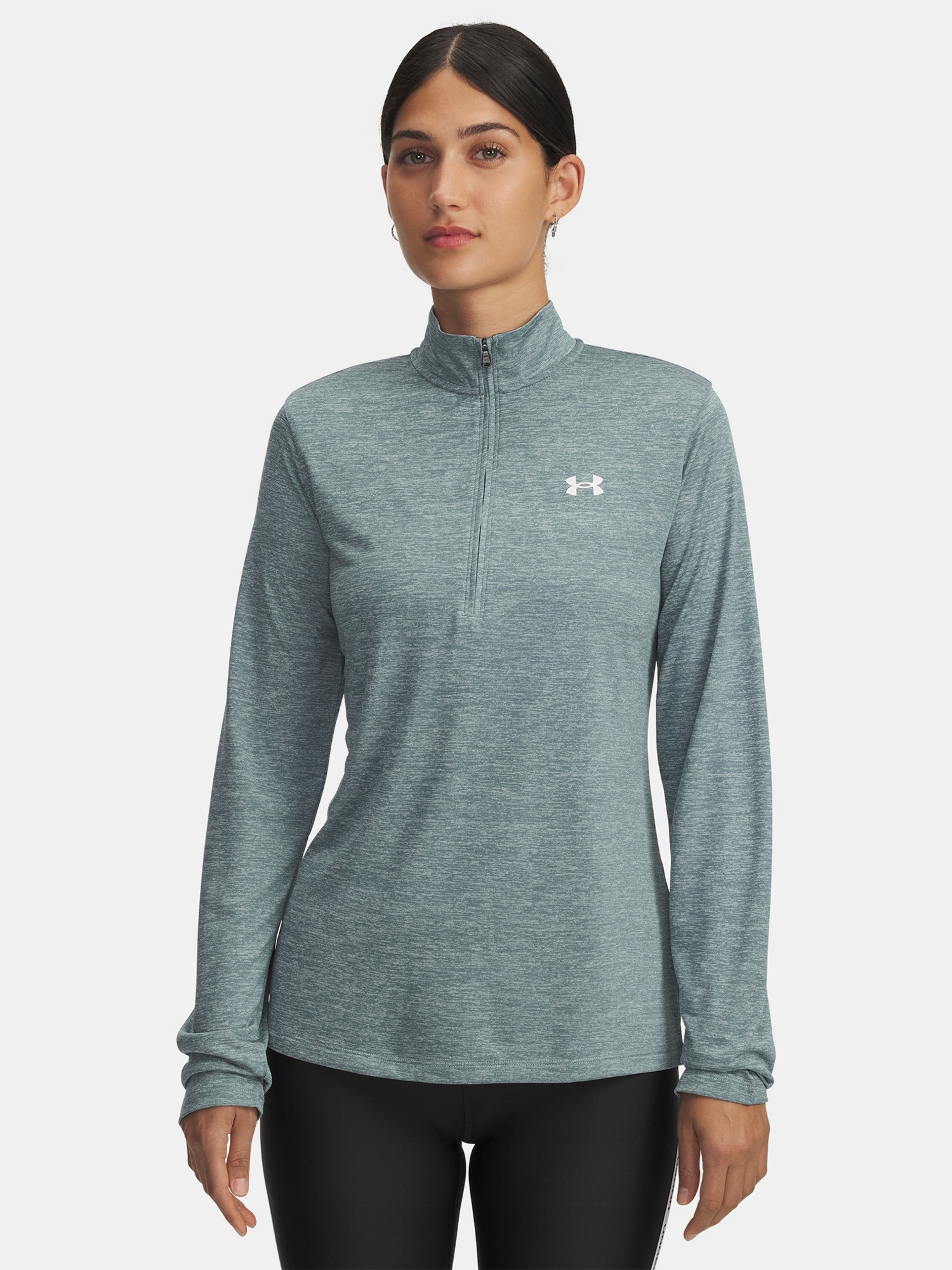 Under Armour Dámské tričko Under Armour Tech 1/2 Zip- Twist-BLU