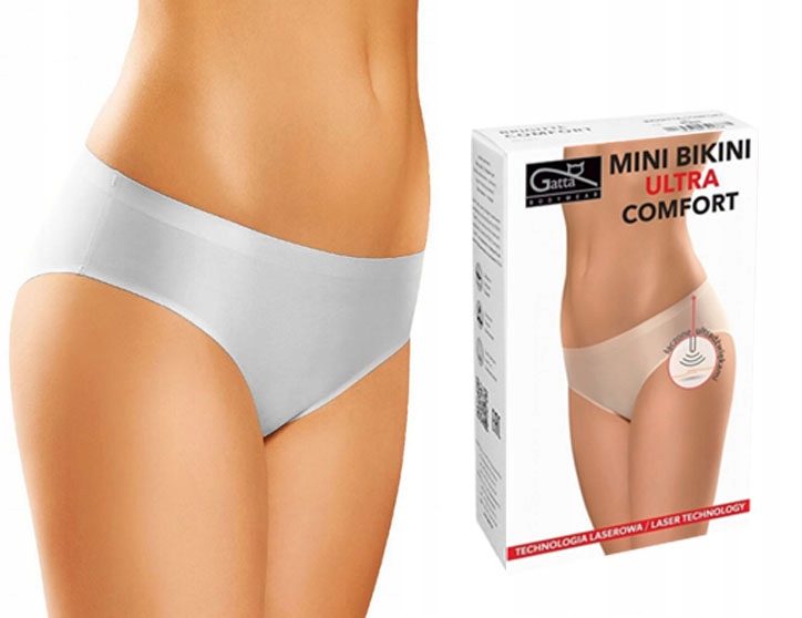 

Gatta Mini Bikini Comfort, bezszwowe, Białe, XL