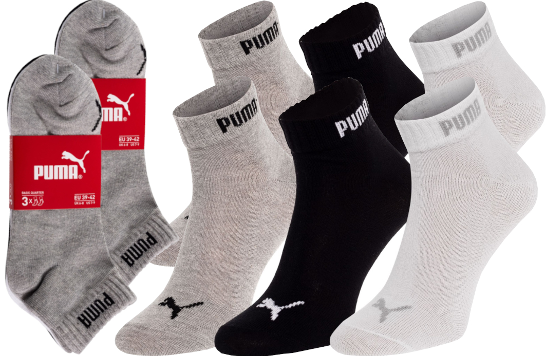 PUMA ORYGINALNE SKARPETY SKARPETKI 6 PAR 39-42