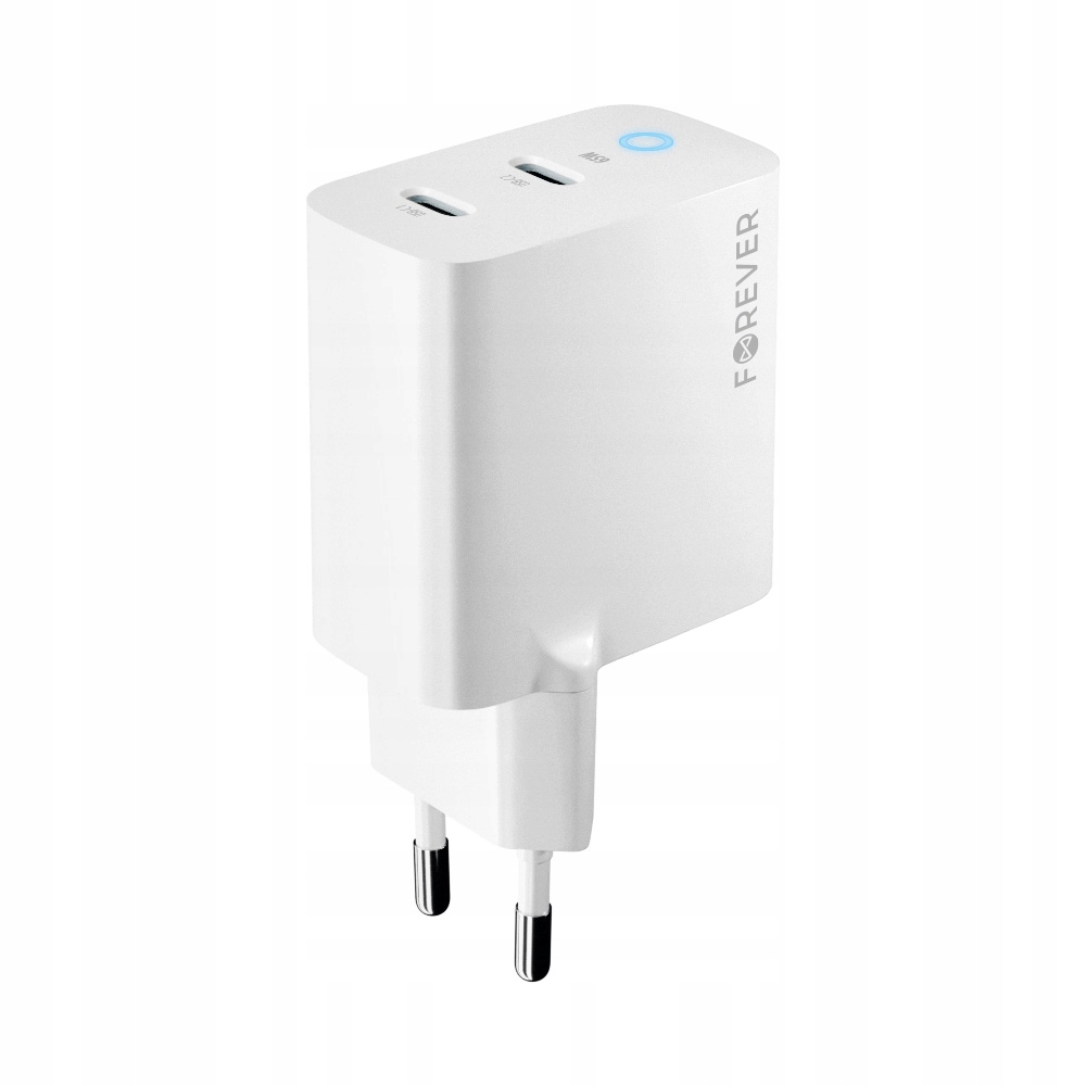 Forever ładowarka sieciowa GaN Pd Qc Tc- 06- 65CC 2x Usb- C 65W biała