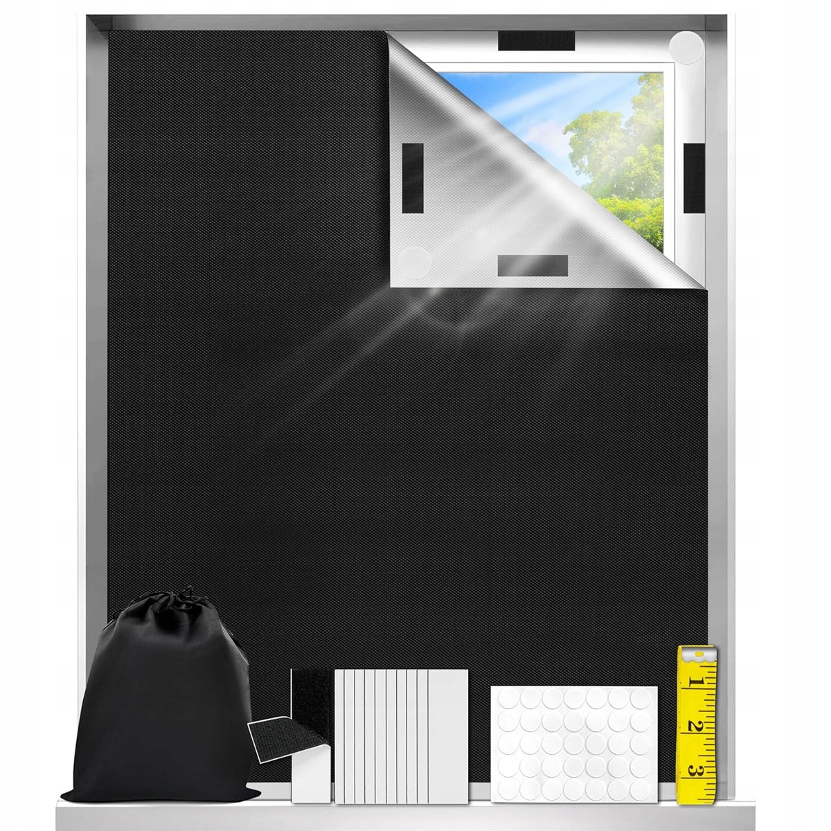 Zaciemnienie Do Okna Roleta Rzepy Zaciemniająca Zasłona 300X145CM
