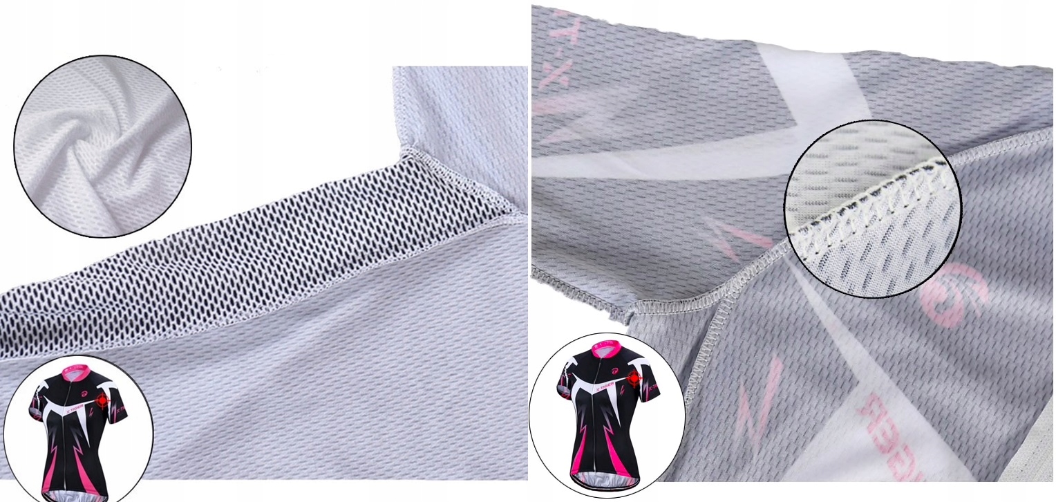 KOSZULKI NA ROWER DAMSKIE TERMOAKTYWNE STYLOWE PRO Kolor wielokolorowy