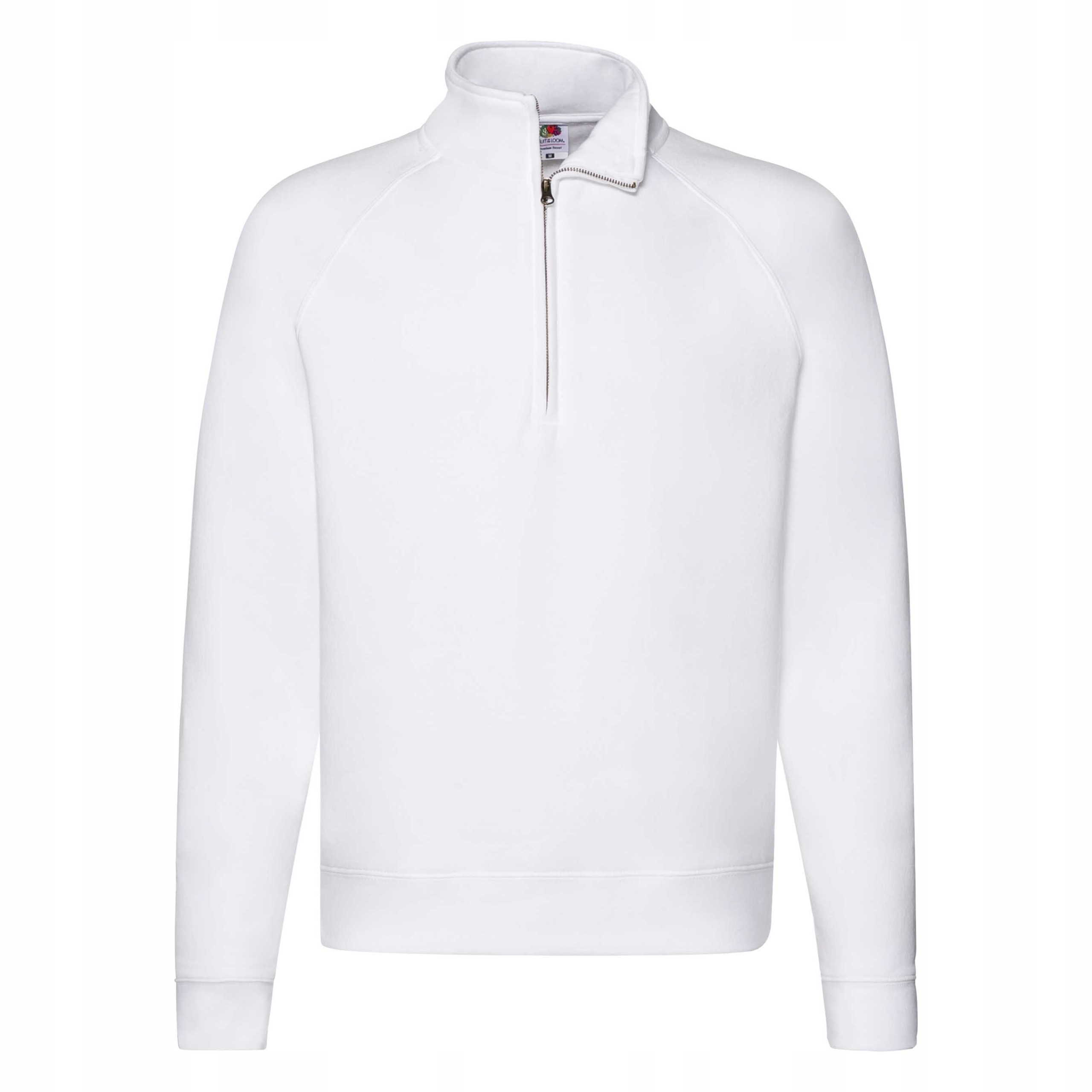 Pánská Mikina Zip Neck Sweat Bílá vel. XL