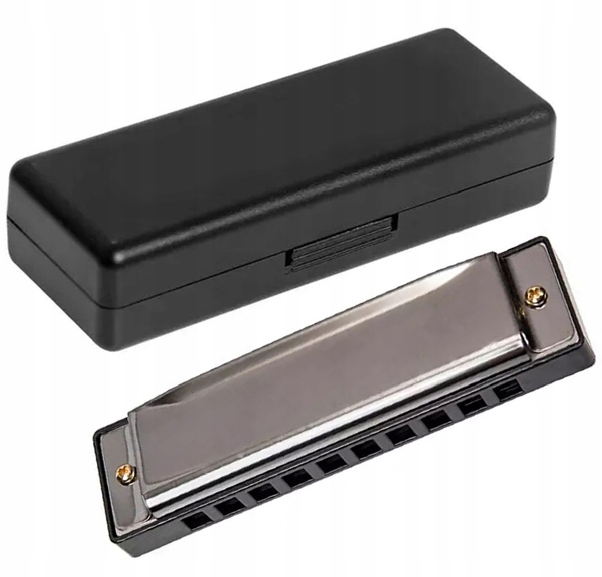 HARMONIJKA USTNA DIATONICZNA METALOWA 10 OTWOROWA C-DUR ETUI ORGANKI AG753 Marka Aptel