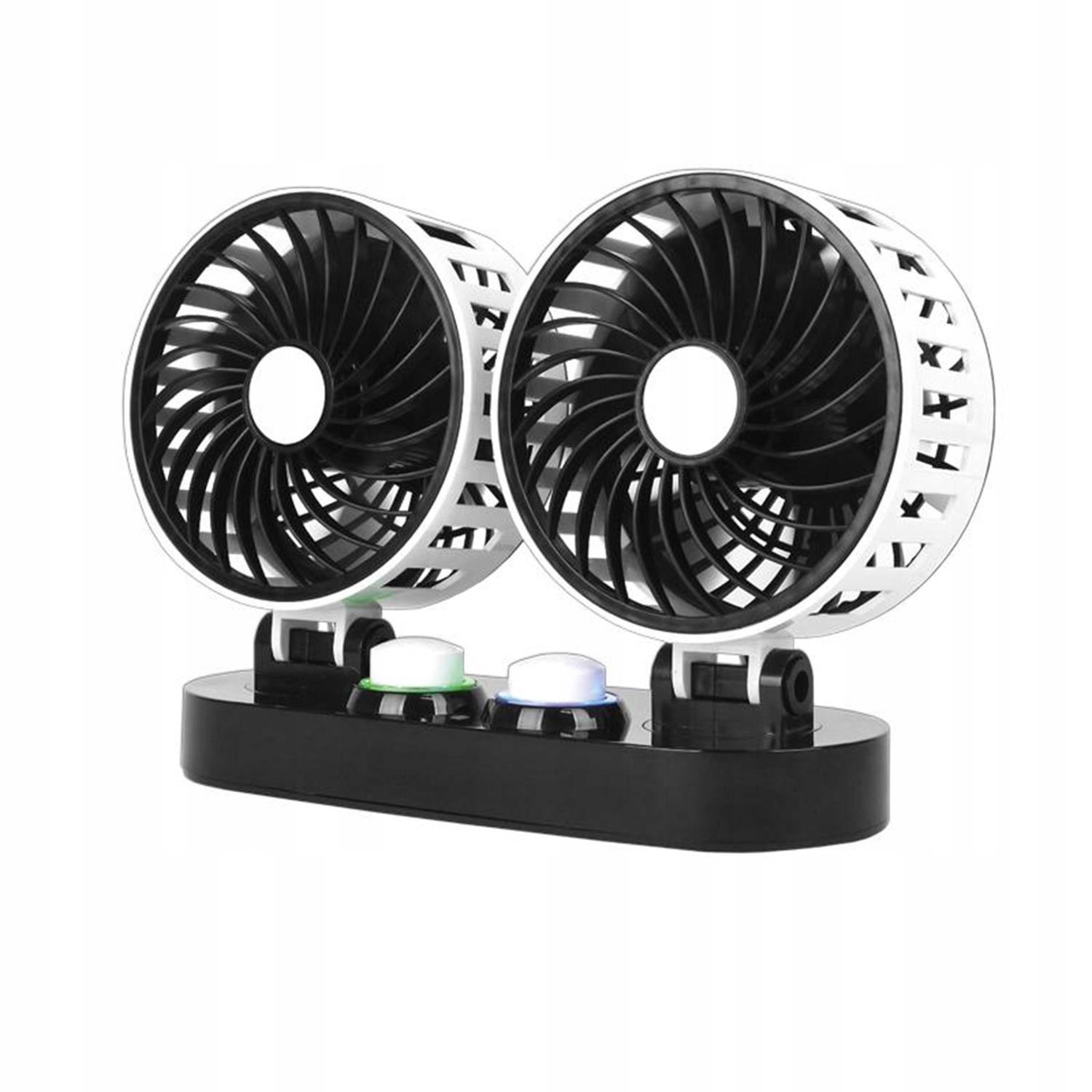 WIATRAK SAMOCHODOWY WENTYLATOR 360° PODWÓJNY cichy REGULACJA KOKPIT 12V 24V Producent LTC