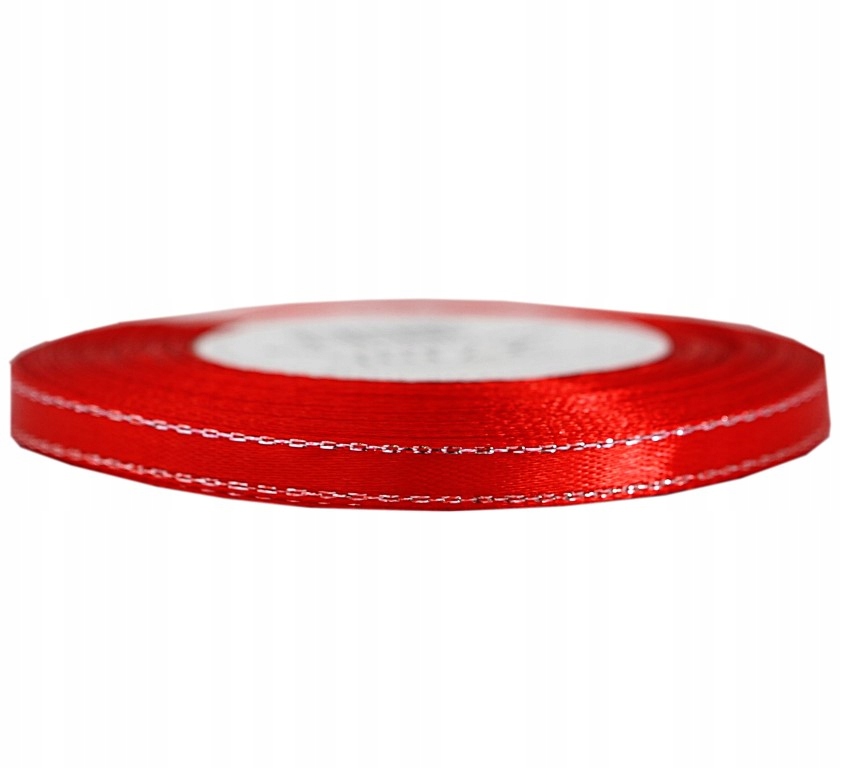 

Wstążka satynowa atłasowa Srebrne Pasy 6mm/27 3kol