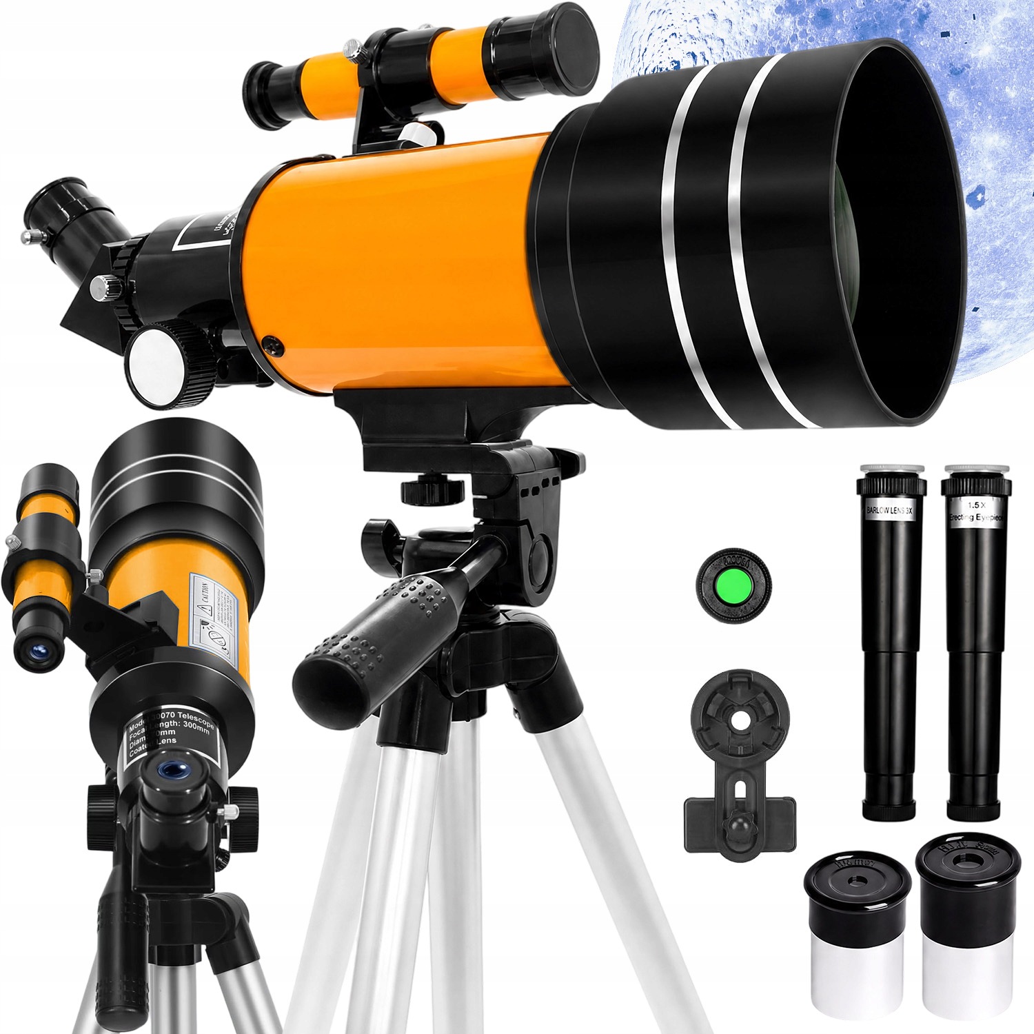 Astronomický Teleskop Nastavitelný Stativ 70 MM 300 MM 150 X Pro Hvězdy Měsíce