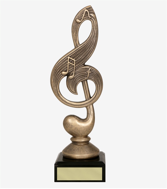 

Statuetka klucz wiolinowy śpiew muzyka nadruk