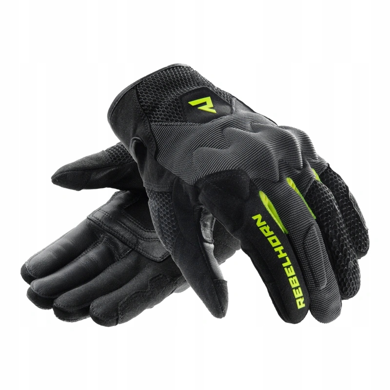 Rękawice Rebelhorn Core Black/grey/fluo Yellow szary żółty fluo
