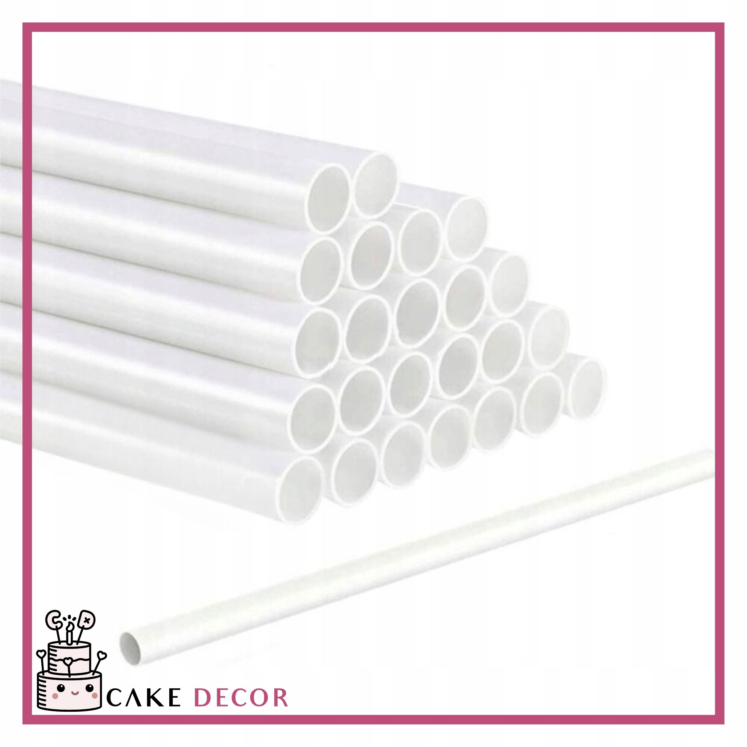 WSPORNIK TORTU PIĘTROWEGO NA TORT PIĘTROWY RURKA CENTRALNA 30 CM Kolor bezbarwny