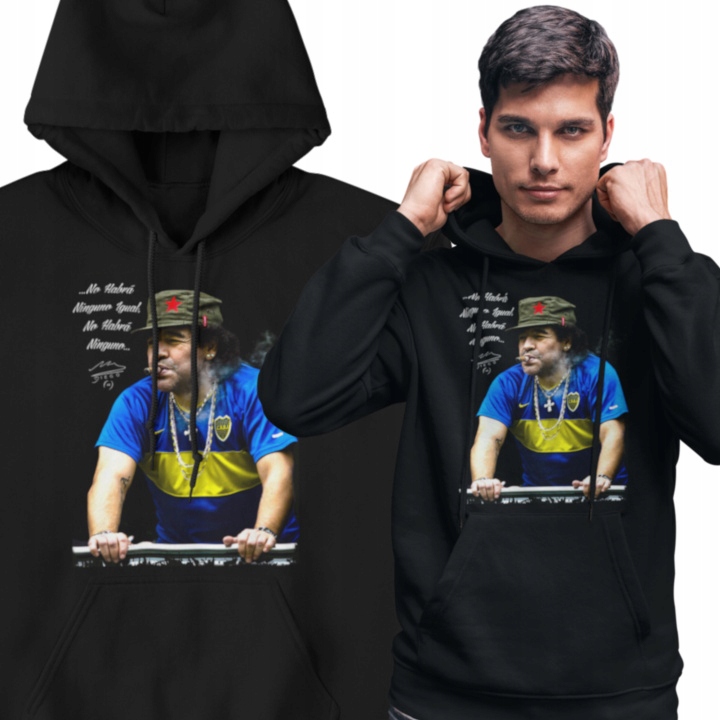Pánská mikina Diego Maradona sportovní s kapucí fotbal