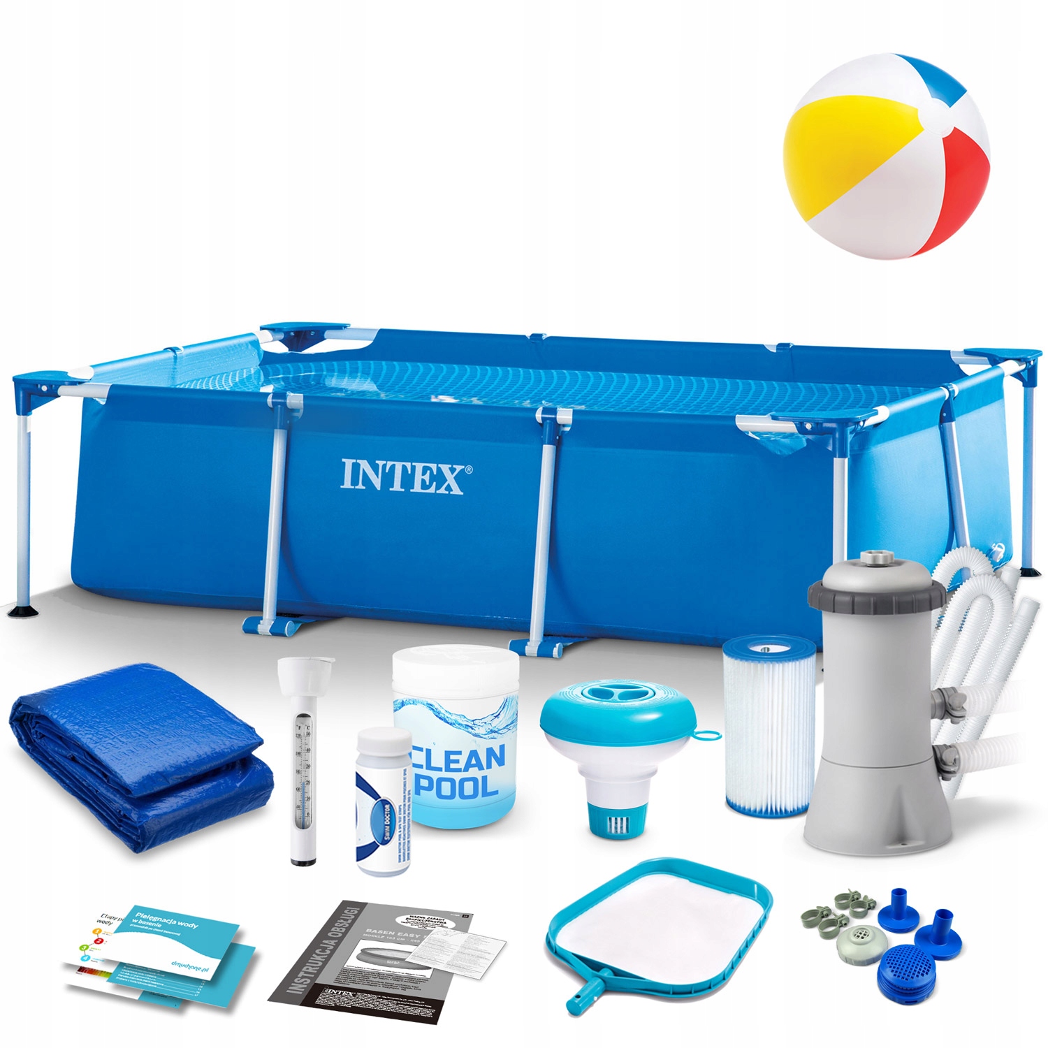 Roštový záhradný bazén 220 x 150 x 60 cm 15v1 Intex 28270