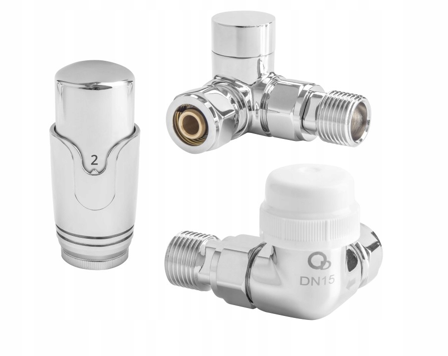 termostatický ventil 1/2" axiální Diamond, levý, chrom