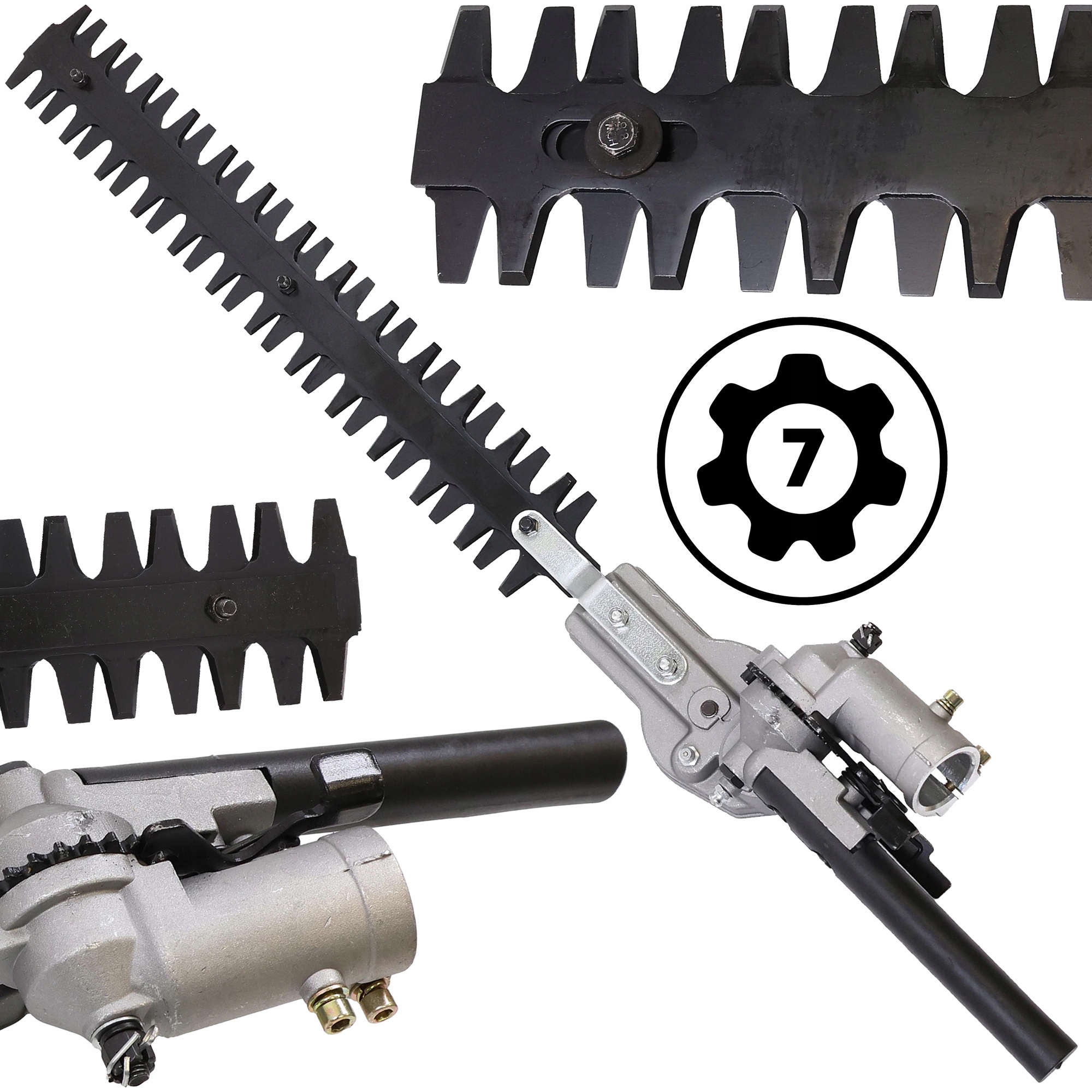 Nożyce do żywopłotu adapter do przystawka do kosy podkaszarki 26mm 7 zębów