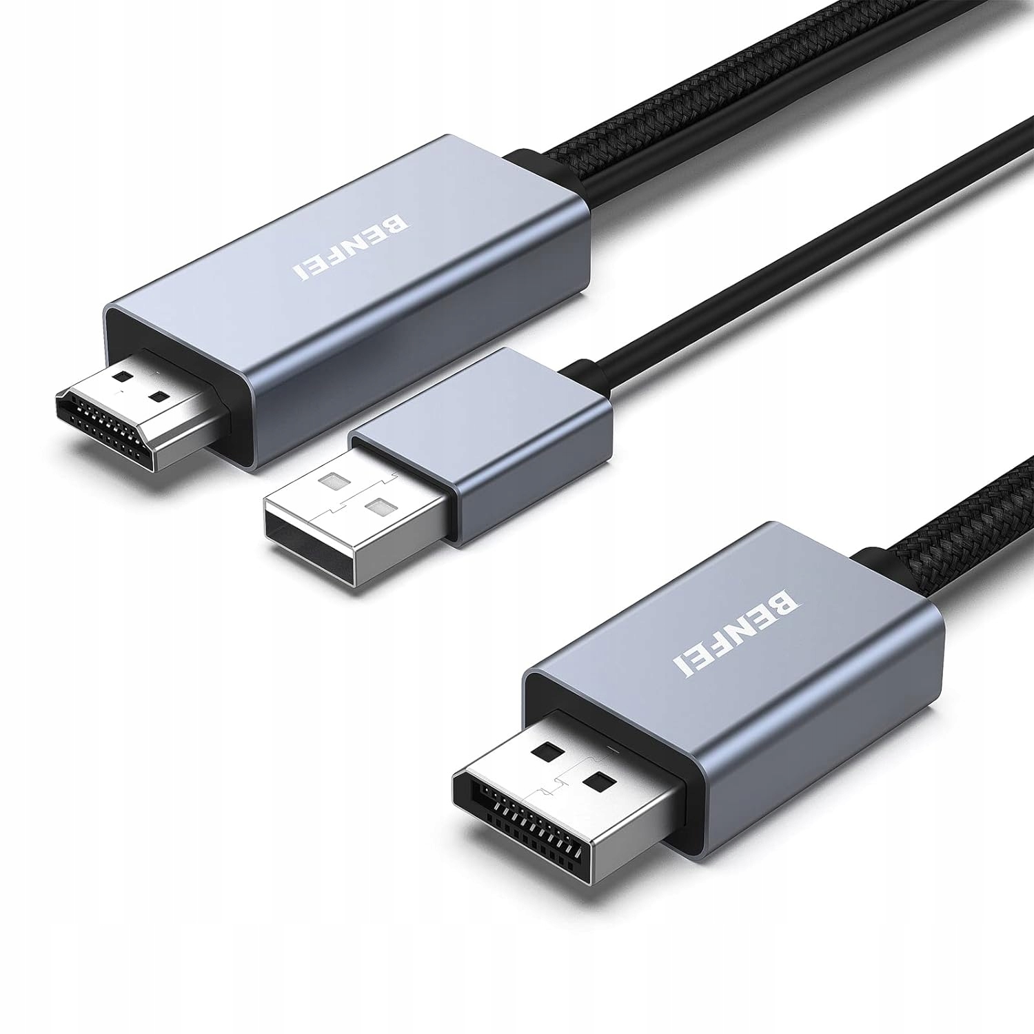 Przewód BENFEI DisplayPort do HDMI 1,8 m (szary)