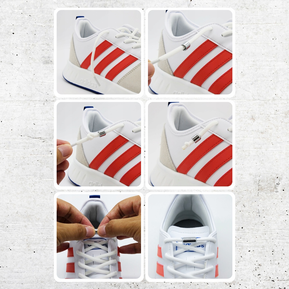 Sznurowadła Bez Wiązania ELASTYCZNE białe Liczba sztuk 2 szt.