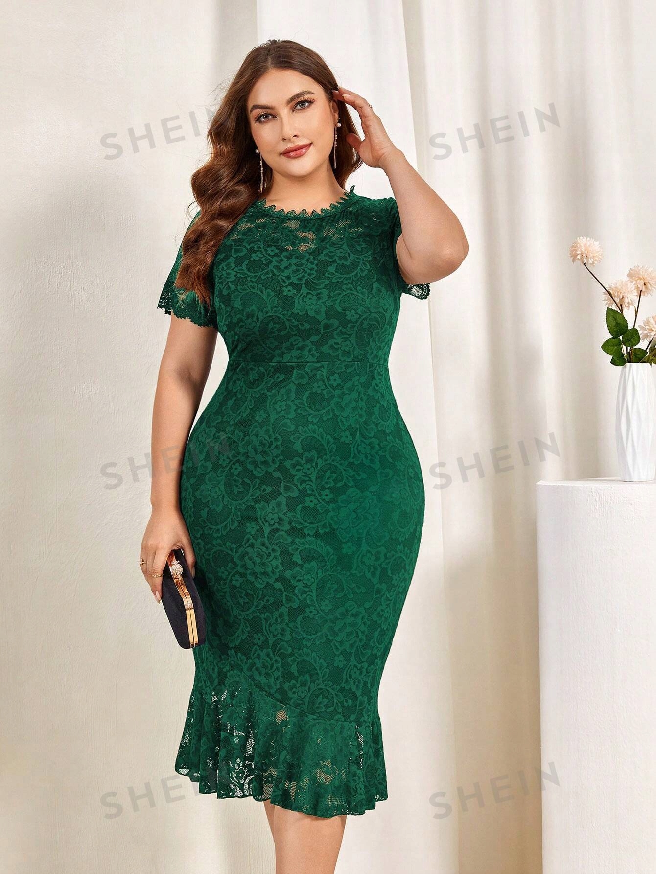 ELEGANCKA SUKIENKA DAMSKA KORONKOWA WIECZOROWA MIDI WYGODNA WIOSENNA Rozmiar XXL