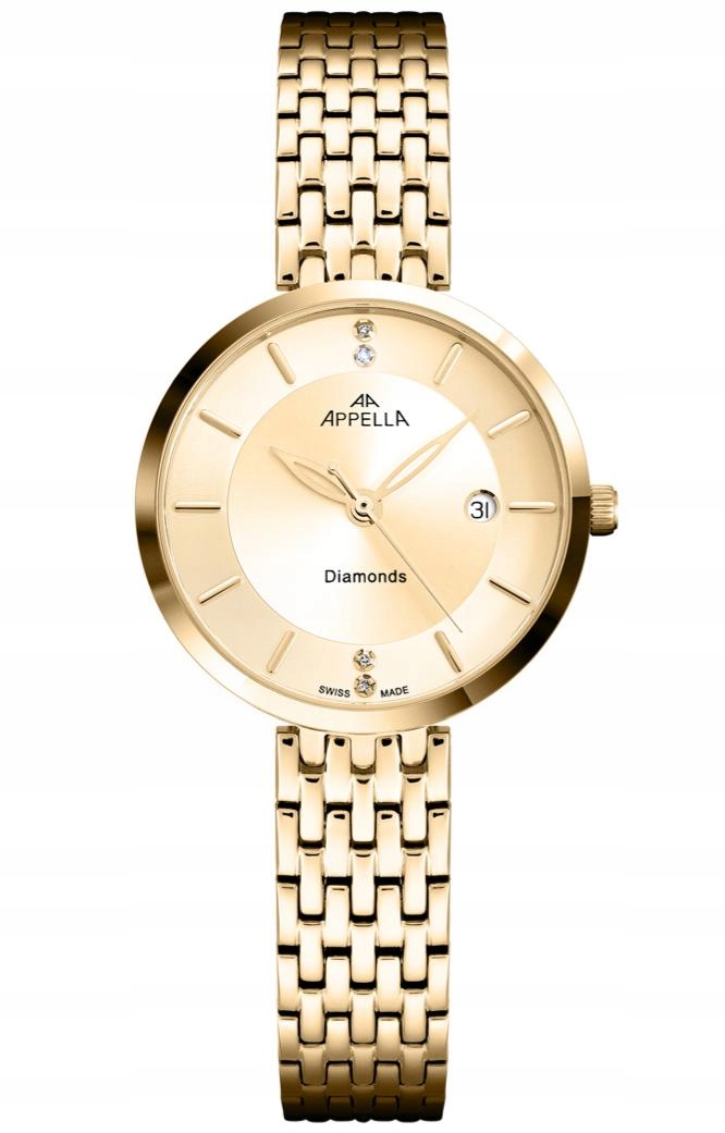 Nové Originální dámské hodinky Appella L50013.1191DQ Diamonds s datumovkou