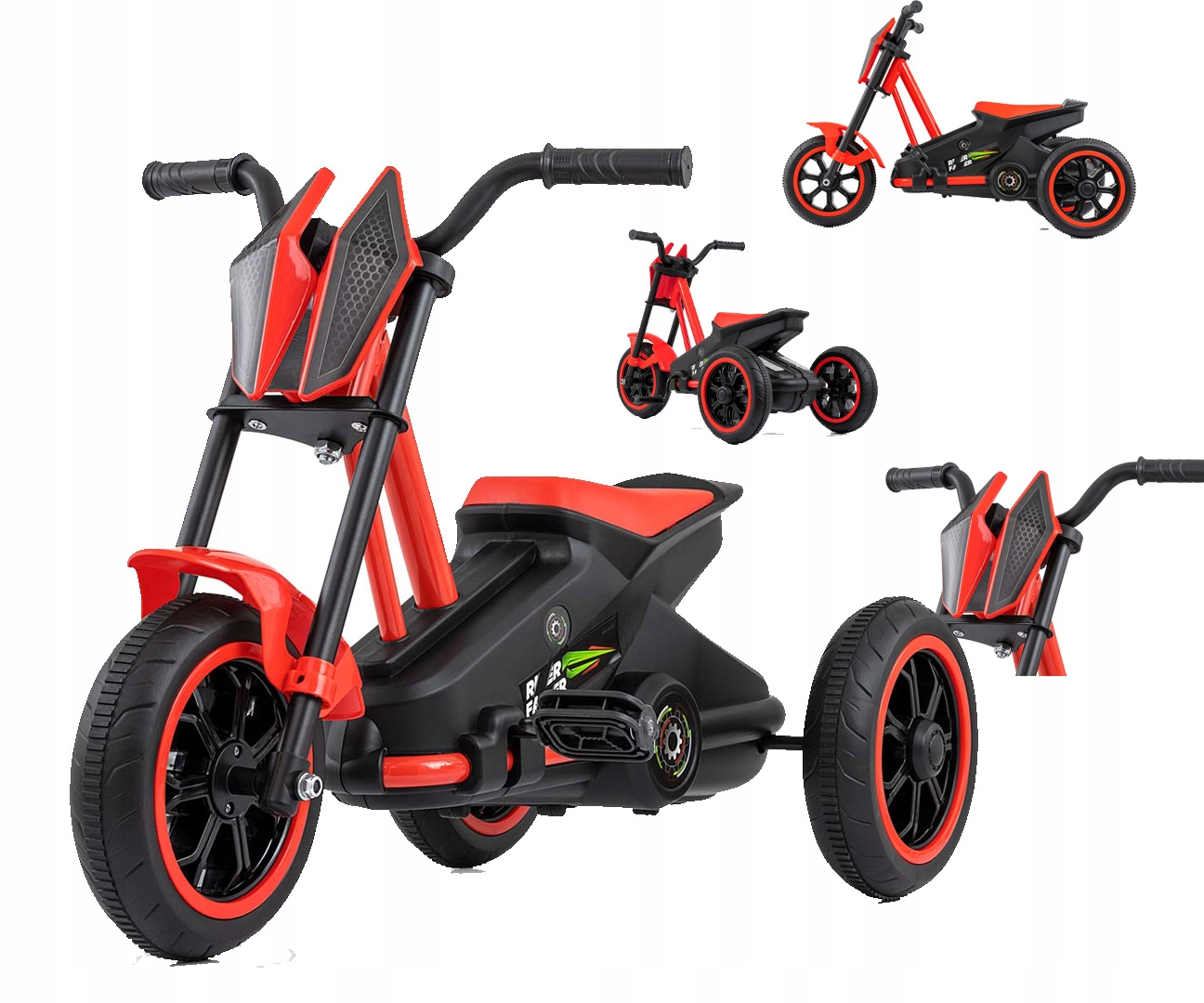 Gokart na pedały 3-kołowy czerwony Milly Mally