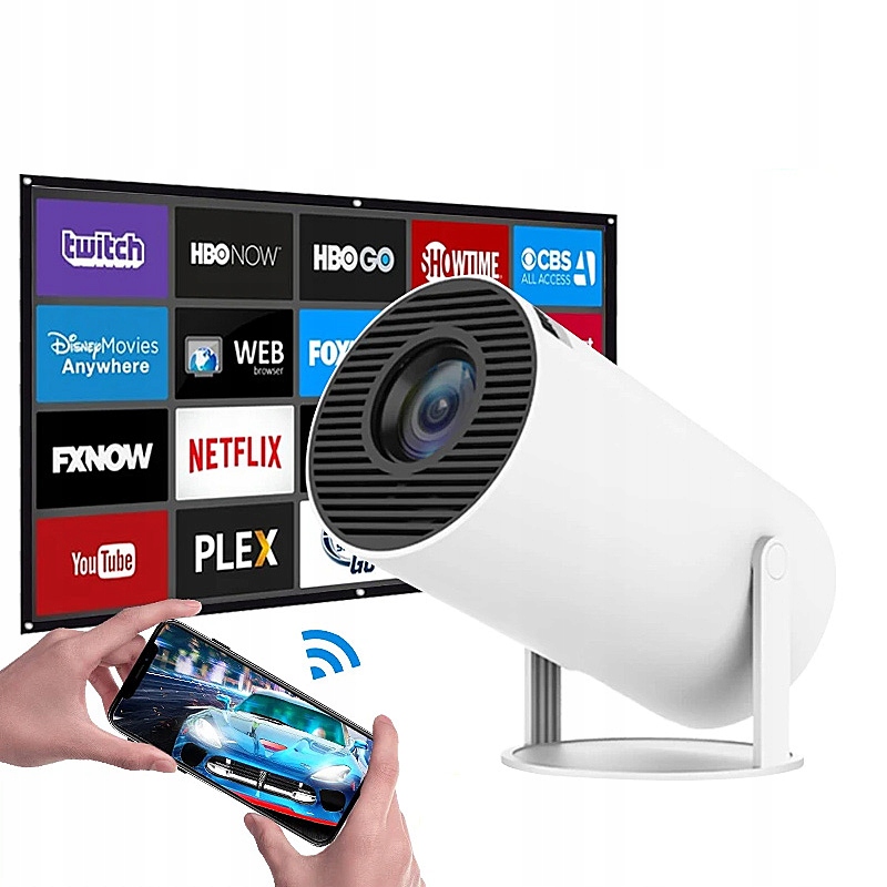 Projektor Přenosný Led vestavěný reproduktor Android Smart Mini Tv
